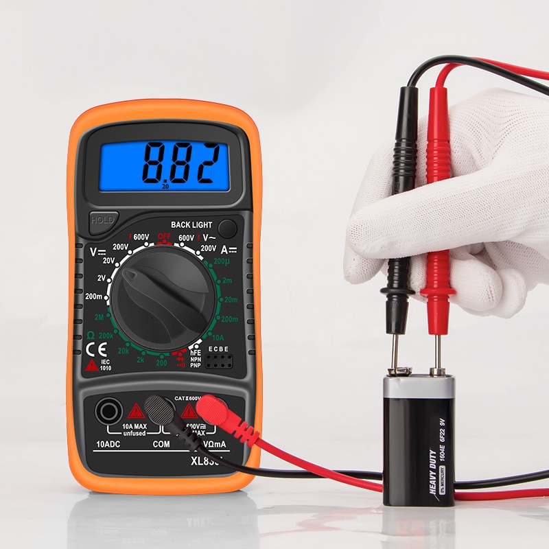 【 termasuk baterai】Multimeter Digital XL830LTester XL830L Avometer AC DC Voltage Tester / Avometer Digital XL830L