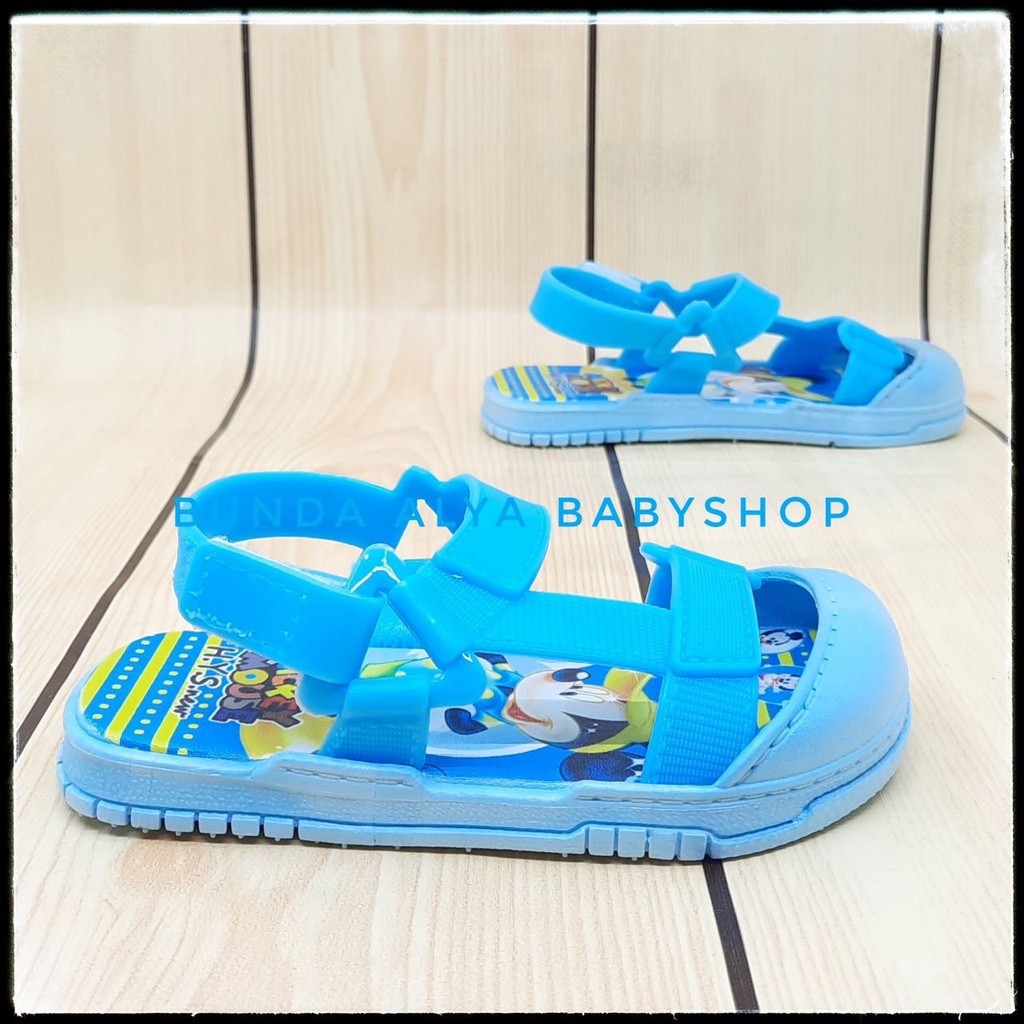 Sendal Anak Laki Laki Umur 9 Bulan 1 2 3 4 Tahun BIRU Anti Licin Motif Kartun Alas Karet Sepatu Sandal Anak Cowok Elastis Lucu Nyaman DIpakai