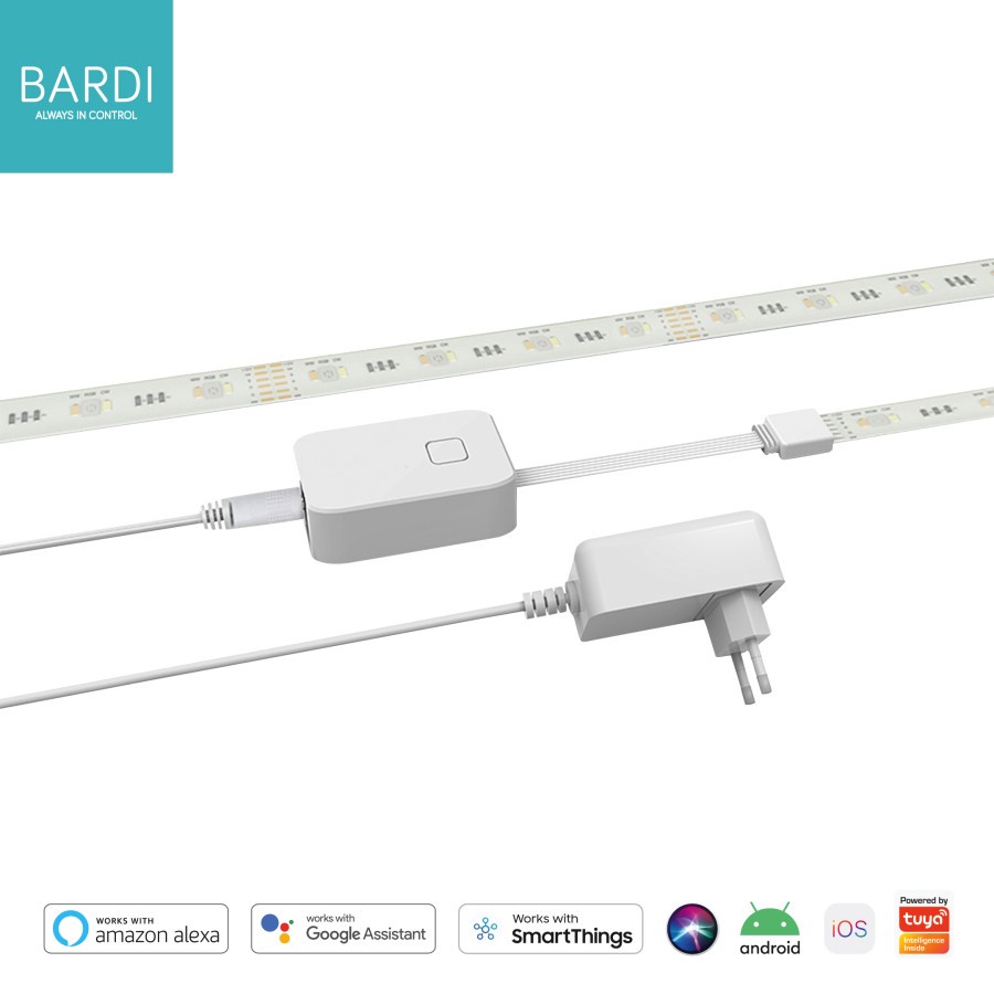 BARDI Bundling 1 LED Strip RGBWW Wifi 2m &amp; Adaptor 4m 1A - Lampu LED