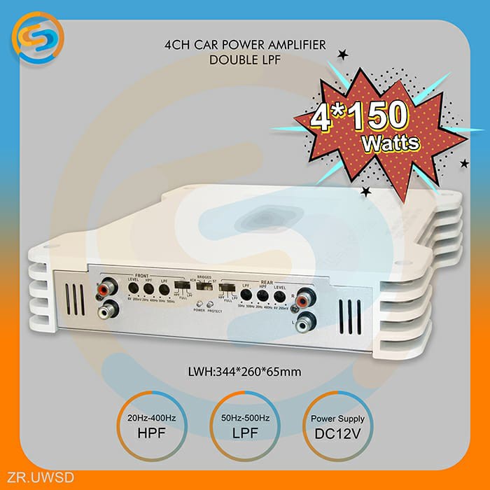 Power amplifier 4 channel class D - power 4channel double lpf bagus
