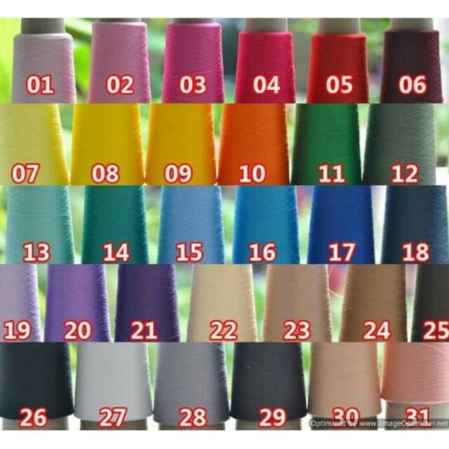 Benang Polister Warna +-135 gr / BENANG OBRAS WARNA