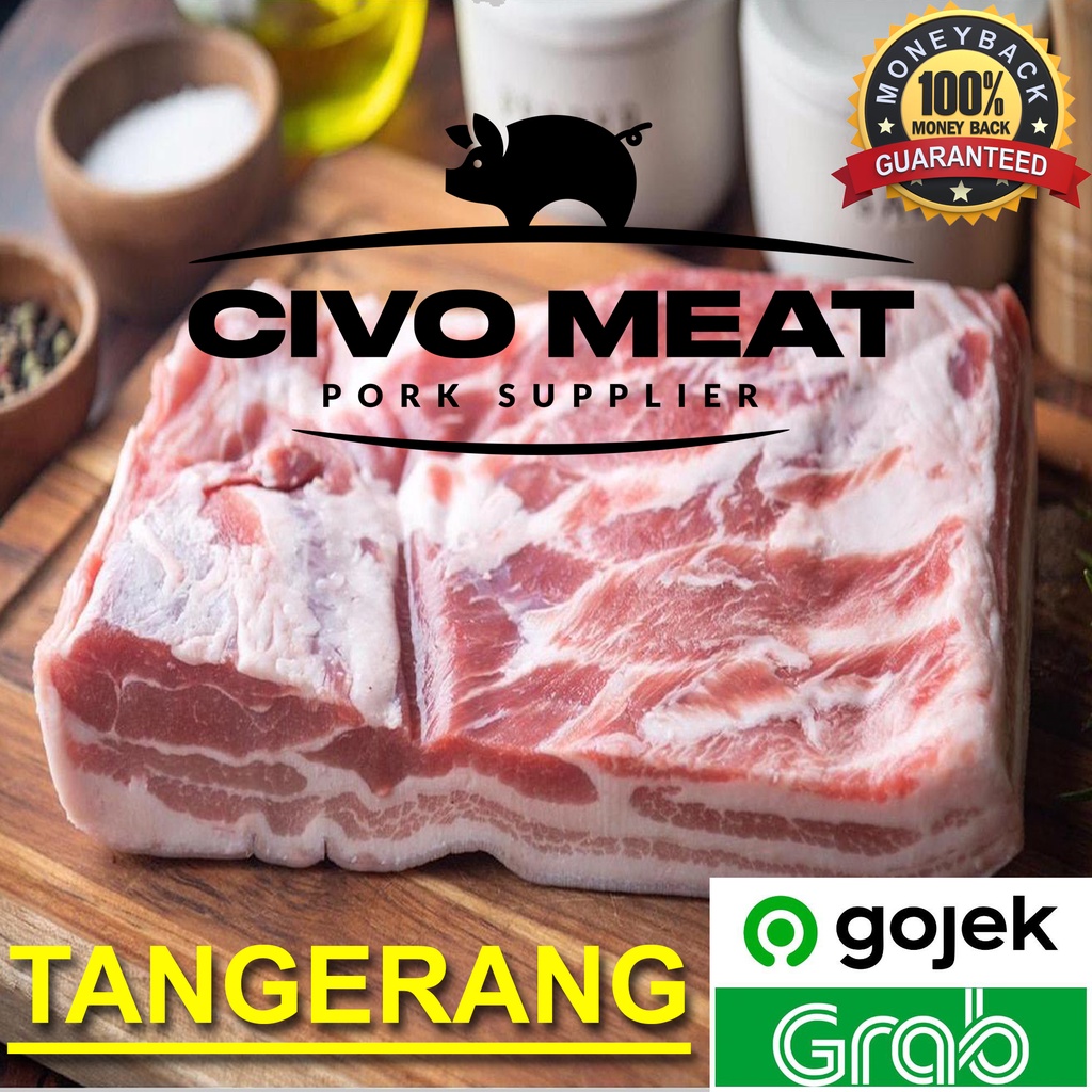 Jual Daging Babi Samcan Kulit / Pork Belly - 1kg