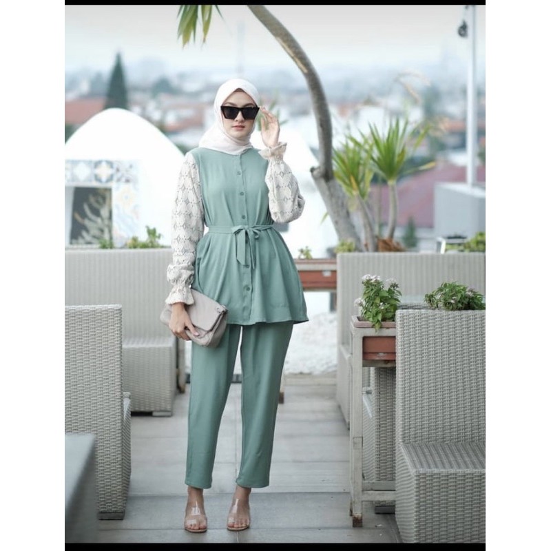 AMELIA ONE SET DAILY SETELAN WANITA MOSCRPE MIX BRUKAT - SETELAN WANITA-2