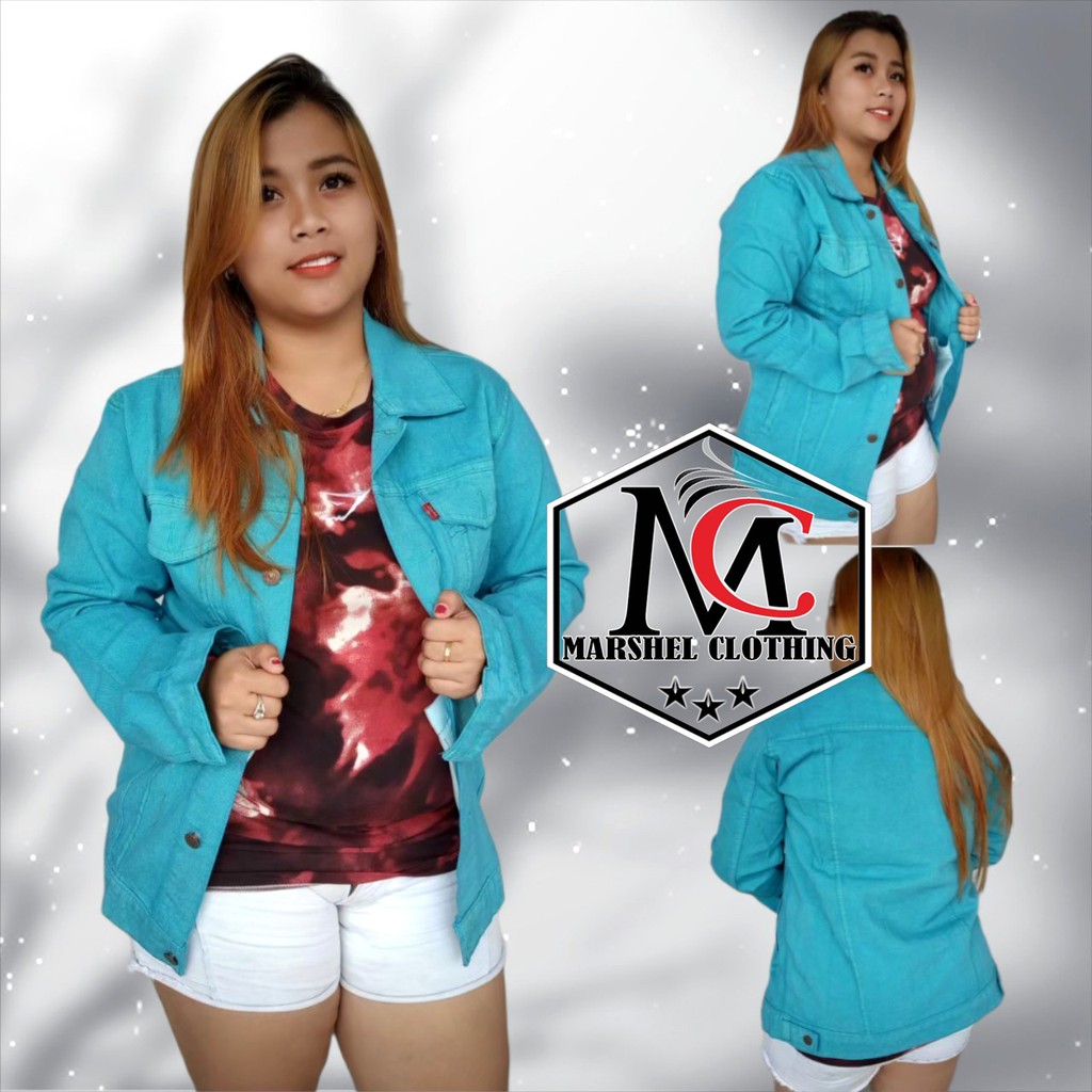 RCL - Jaket Jeans Oversize Warna Merah Maroon - Jaket Jeans Cewek - Jaket Jeans Wanita - Jaket Jeans Oversize M-L-XL-XXL