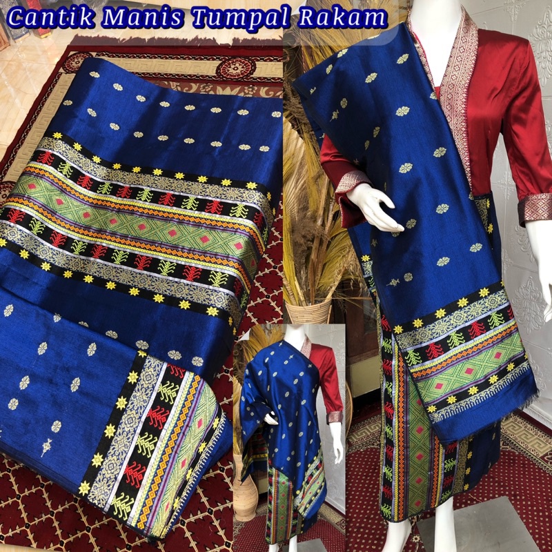 Songket tenun cantik manis tumpal rakam / Songket Palembang asli Tenun Tangan. (ilham Songket)