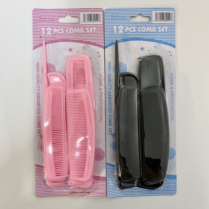 PAKET SISIR ISI 12 / SISIR PLASTIK MEDIUM SMALL / sisir 1 set 12pcs / sisir rambut