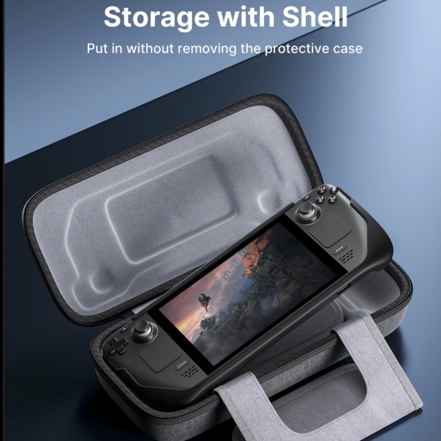 JSAUX Storage Protective Carrying Case Steam Deck with Charger &amp; Cable