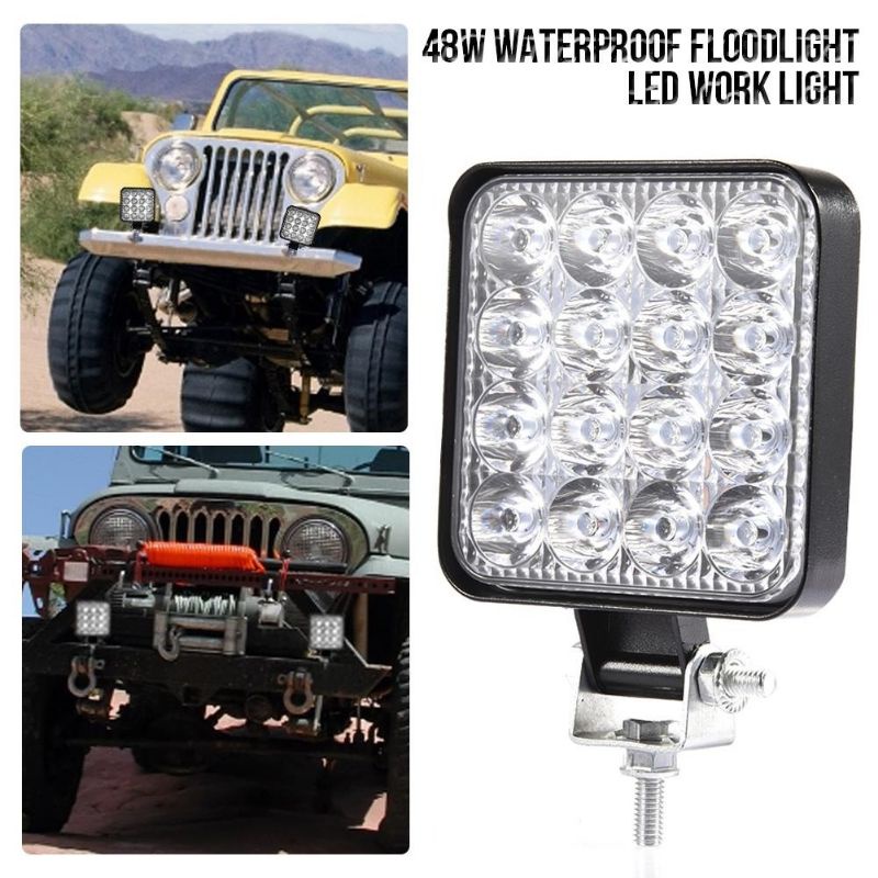 lampu tembak mobil / motor / ATV LED Spotlight Lampu LED Spot Light Fog Mobil Truck Jeep SUV 30 Degree LED 48W - Mobil Off-road