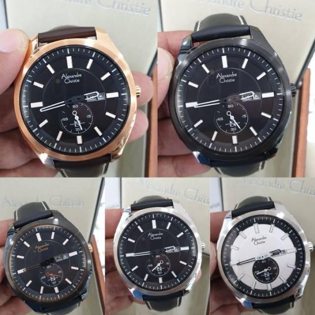 Jam Tangan Alexander Christie 6550 Ac 6550 Tali Kulit Baterai Original d4.4cm garansi resmi 1thn