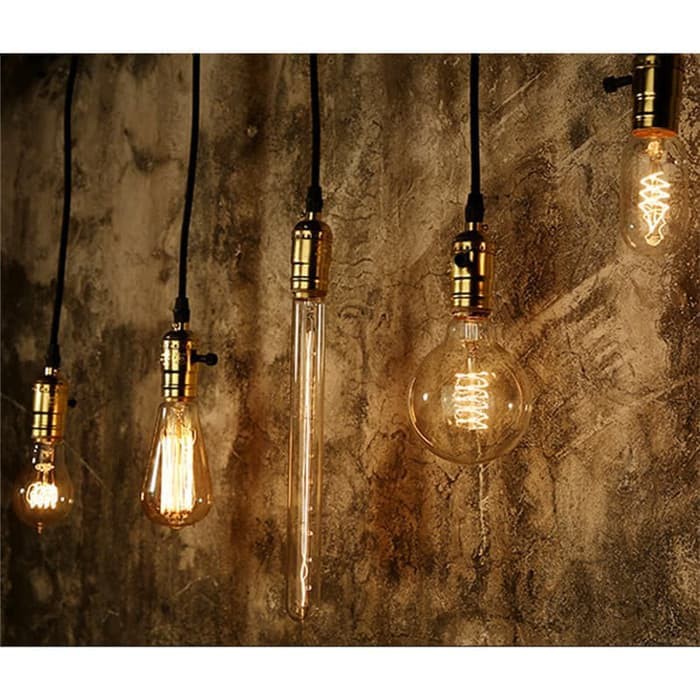 Bohlam lampu LED Edison / Filament T30 Kuning Lampu Cafe