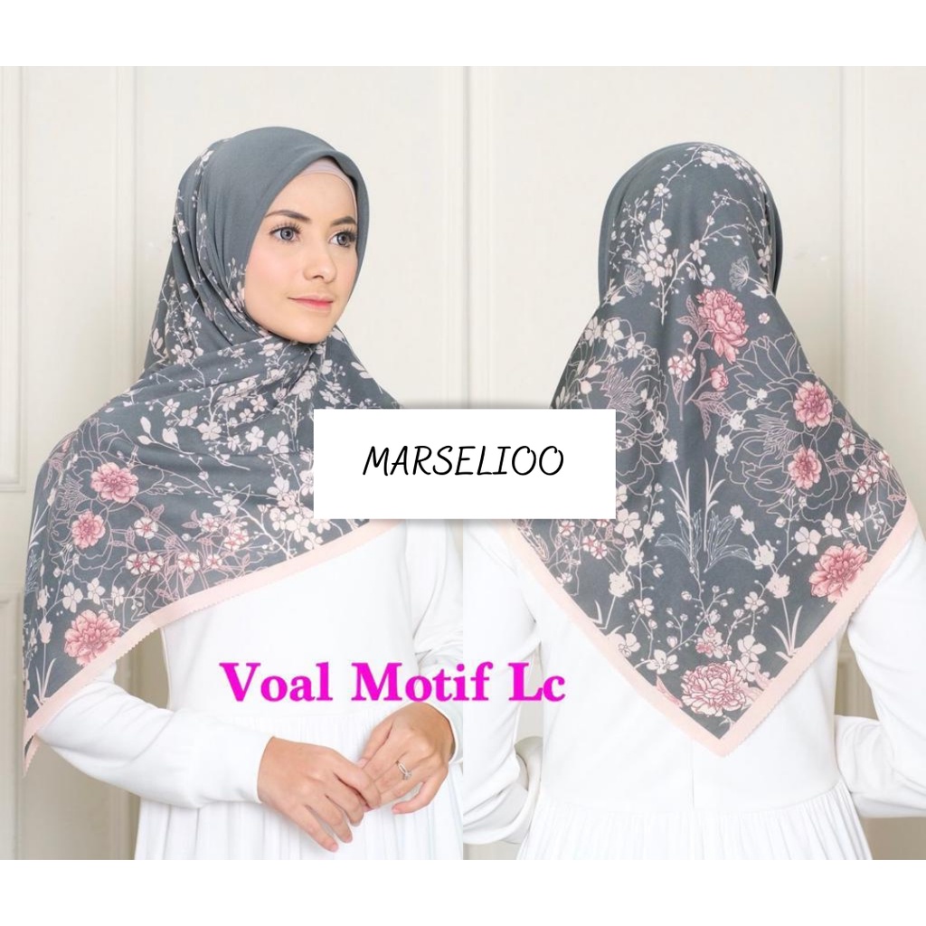 COD PROMO DENAY KW HIJAB SEGIEMPAT VOAL MOTIF / JILBAB DEENAY KW MOTIF TERMURAH-MARSELIOO