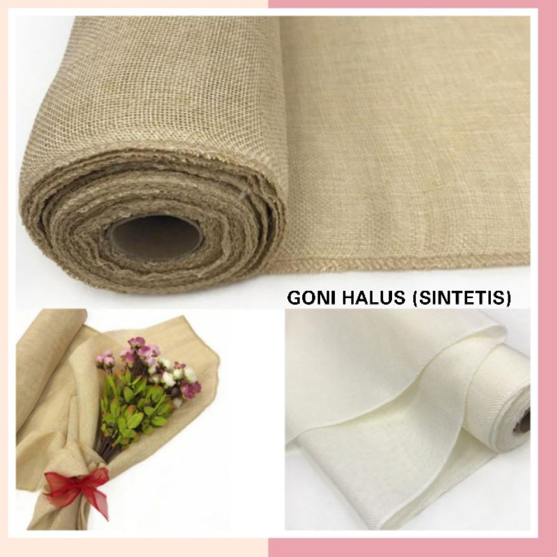 10YARD-KAIN GONI HALUS SINTETIS BAHAN LEMAS