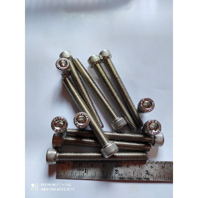 Baut L Stainles M10 x 75 atau Baut 14 Panjang 7.5cm