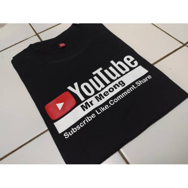 Kaos t-shirt baju YOUTUBE Request nama channel sendiri / kaos Pria / kaos DISTRO