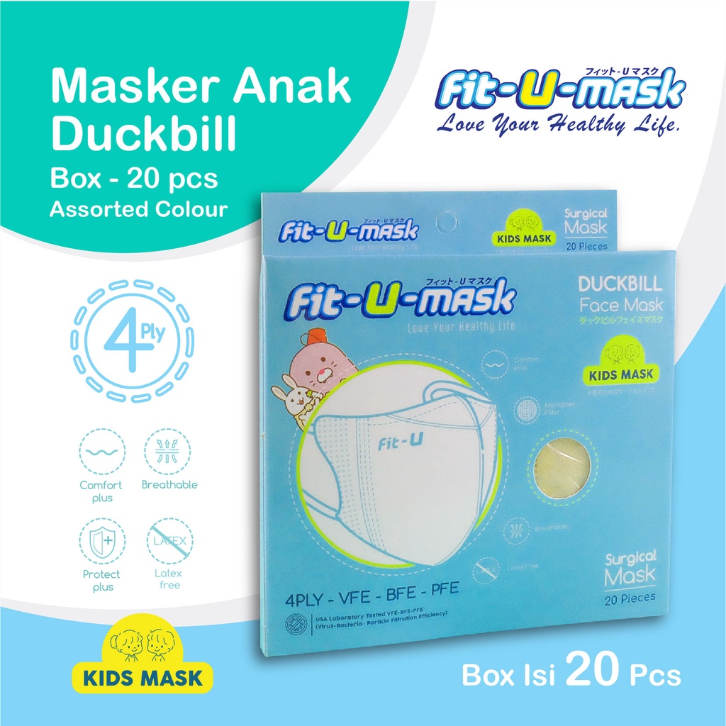 Fit-U Mask Duckbill Box Kids isi 20 Pcs