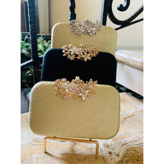 Tas Pesta / Clutch Pesta / Mewah Cantik Elegan 385 - Hitam