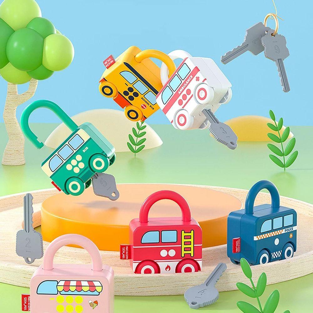 Lanfy Kunci Mainan Serasi Montessori Mainan Number Matching Mainan Edukasi Dini Mainan Edukasi Mainan Mobil Kunci Mobil Mainan