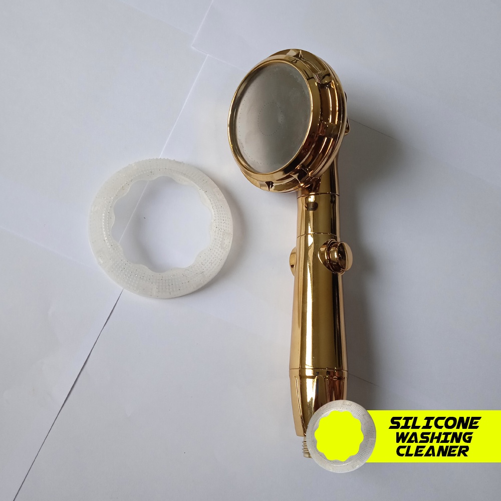 Set Shower Kamar Mandi High Quality Gold Hand Shower Elegan Mewah Hand Shower Gold Kran Cabang 1/2 inch / Shower Turbo Lubang 300