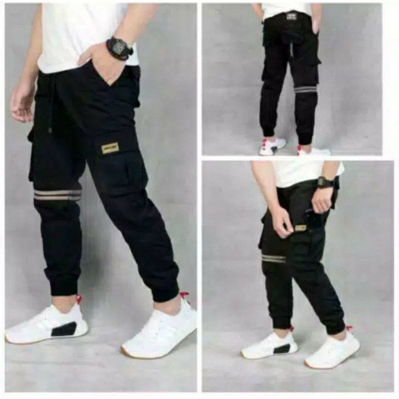 Celana chinos Celana joger cargo strip pria original pemalang-cod