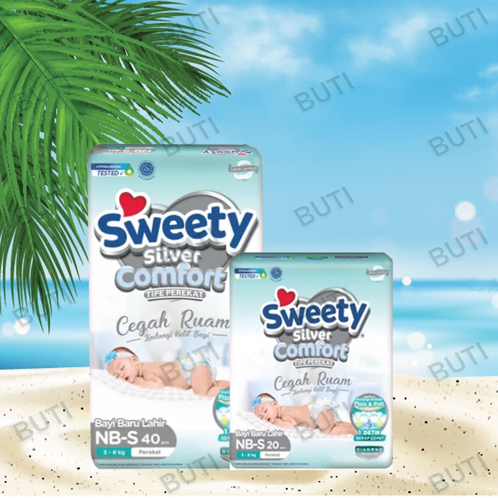 SWEETY SILVER COMFORD POPOK PEREKAT CEGAH RUAM NB-S 20 / 40