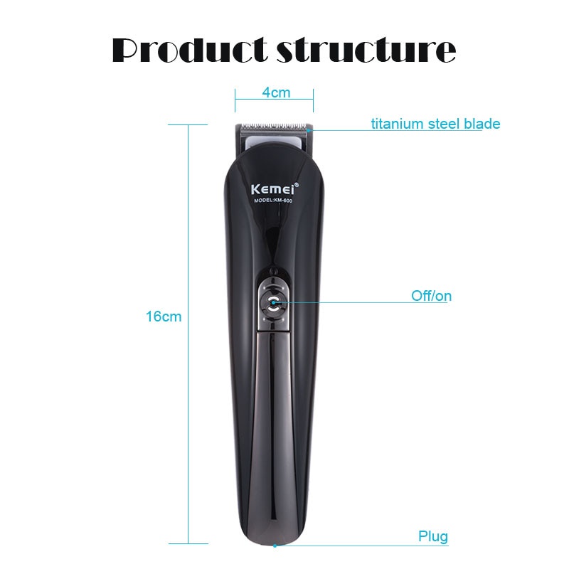 [100% ORI] Kemei KM-600 Alat Cukur Rambut PROFESSIONAL Elektrik Hair Clipper 6 in1 Alat Cukur Elektrik 6 in 1 Hair Trimmer Shaver - KM-600 Hair trimmer Suit Profesional hair clipper electric hair clipper shaver beard trimmer man shaving machine cut nose