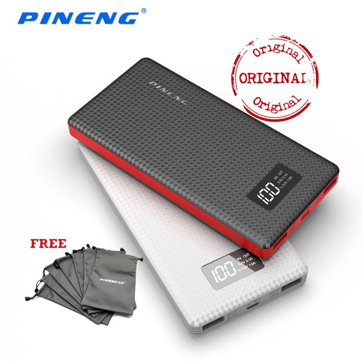 COD Powerbank Pineng / Pineng Powerbank PN-963 10000 mAh Hitam ORIGINAL MURAH