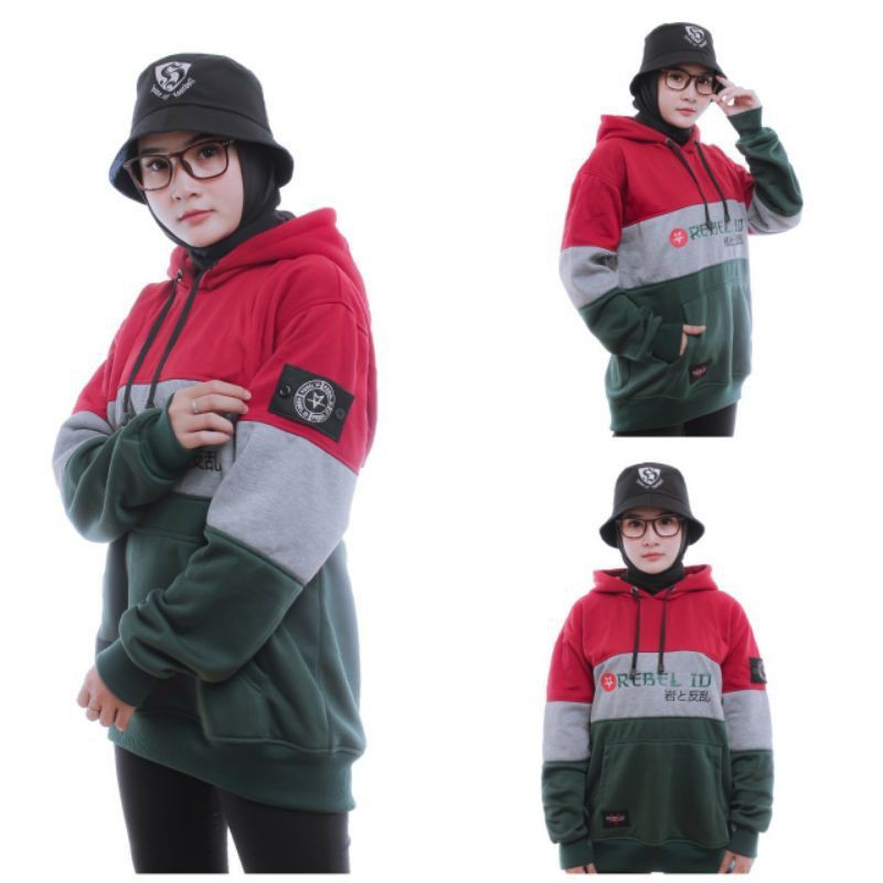 Sweater Hoodie Wanita Original Rebel ID (3D)