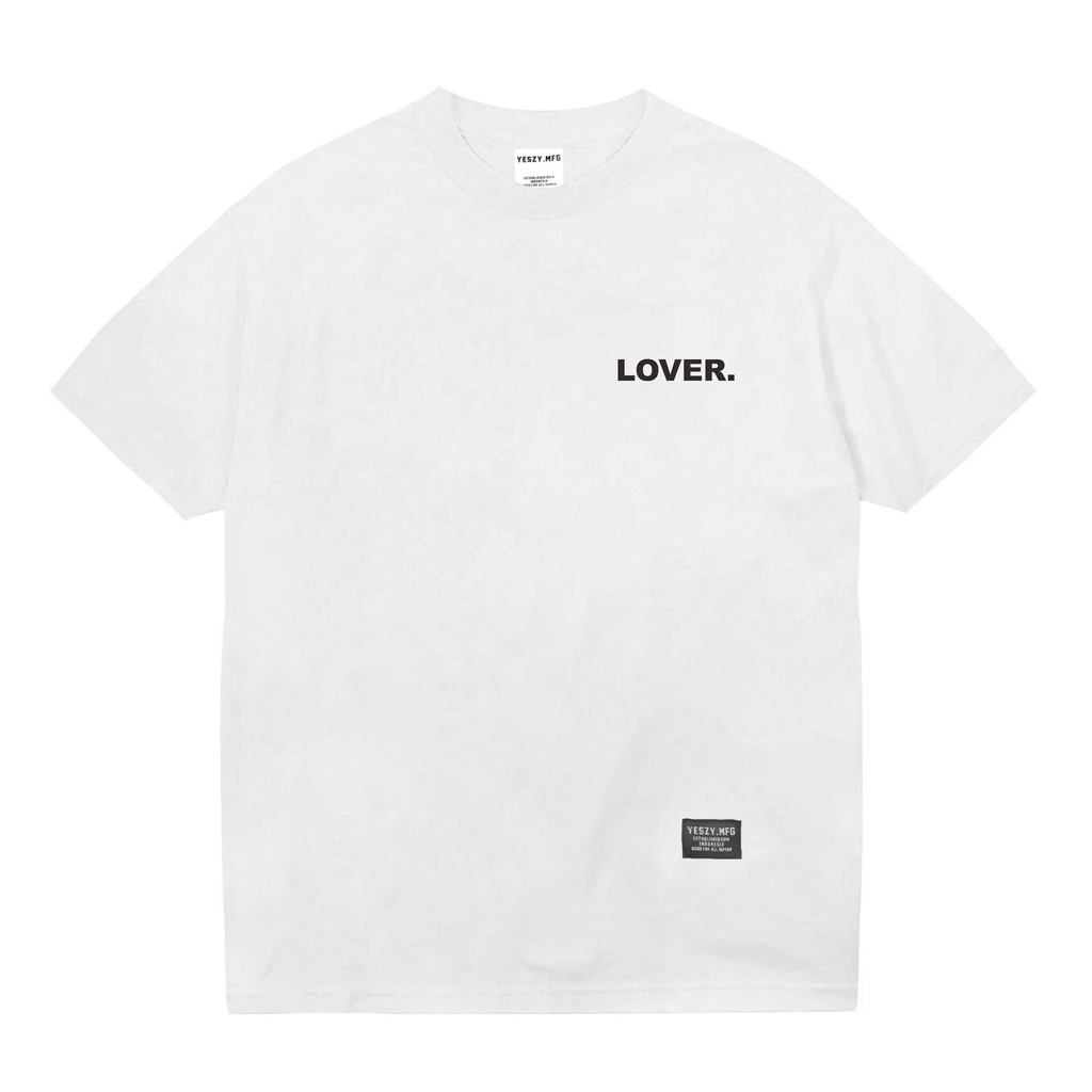 YESZY.MFG Tshirt White Lover Small F. Black