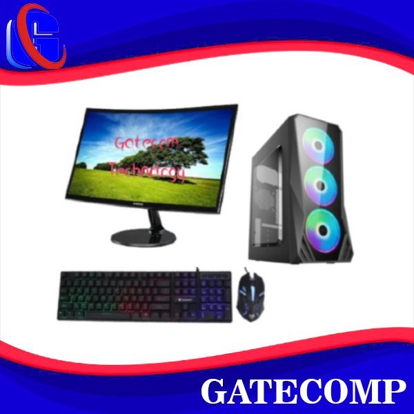 PC Gaming Lengkap 13 - 10100F / GTX 1050Ti 4GB / DDR4 8GB / SSD 240 / LED 24 CURVED