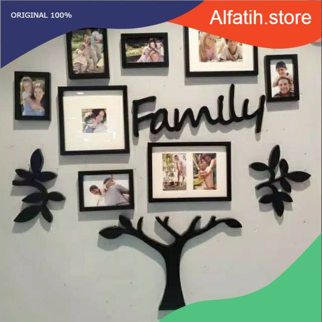 SET FRAME FAMILY TREE ISI 13PCS - FRAME BINGKAI FOTO INFORMA MURAH