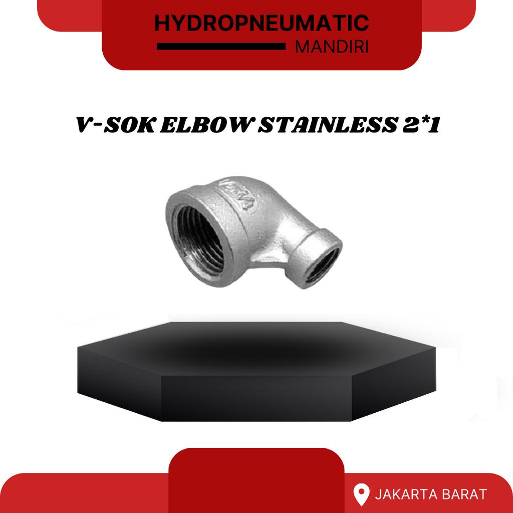 V-SOK ELBOW STAINLESS 2*1