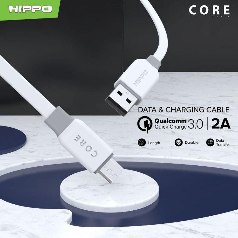 KABEL DATA HIPPO CORE MICRO 1 METER KABEL DATA SUPPORT QUICK CHARGER