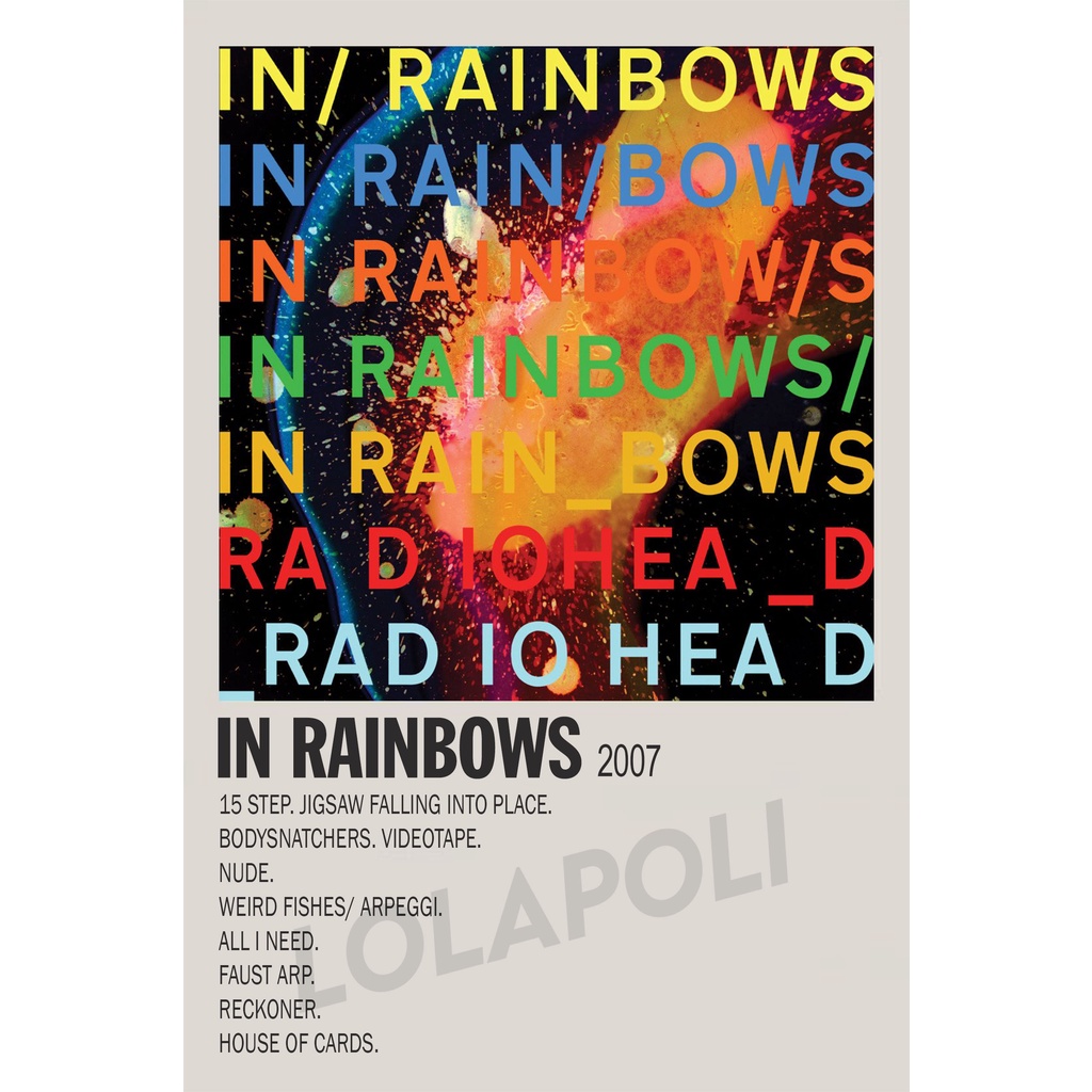 Poster Cover Album In Rainbows - Radiohead