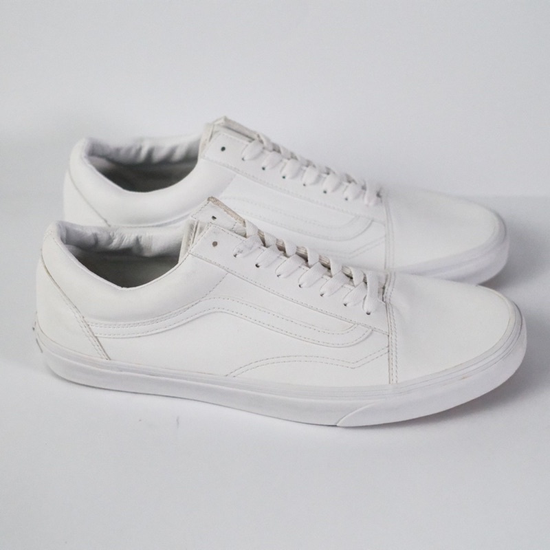 Vans Old Skool Leather True White REPLACE BOX
