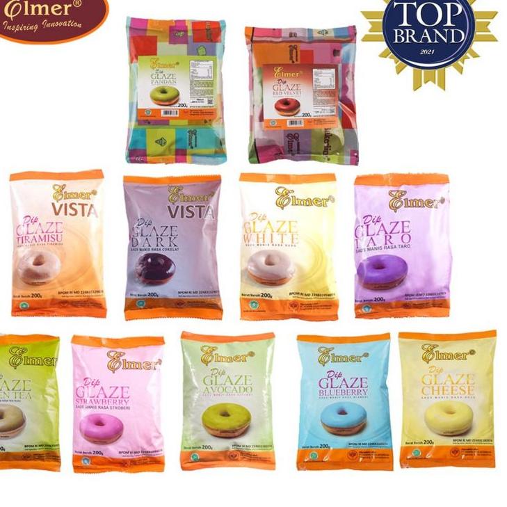 

[KODE PRODUK KA9JZ5270] DIP GLAZE ELMER SAUS CAIR TOPPING CELUPAN DONAT alpukat blueberry cheese keju 200gr