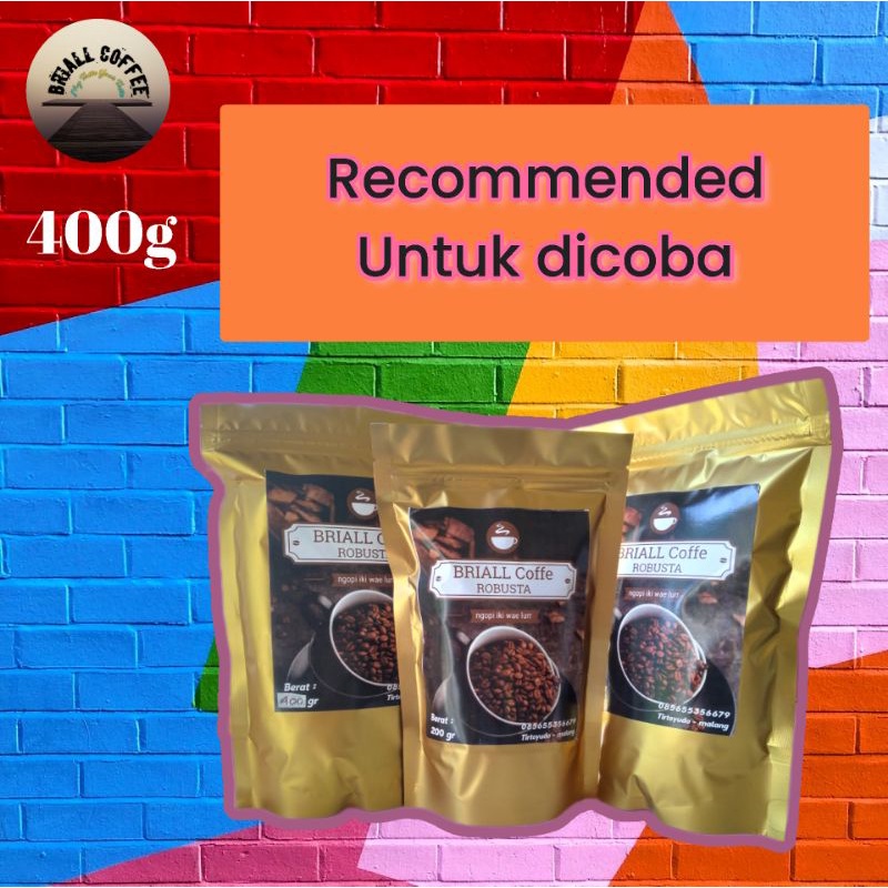 

briallcoffee bubuk kopi murni robusta 400g enak dan murah