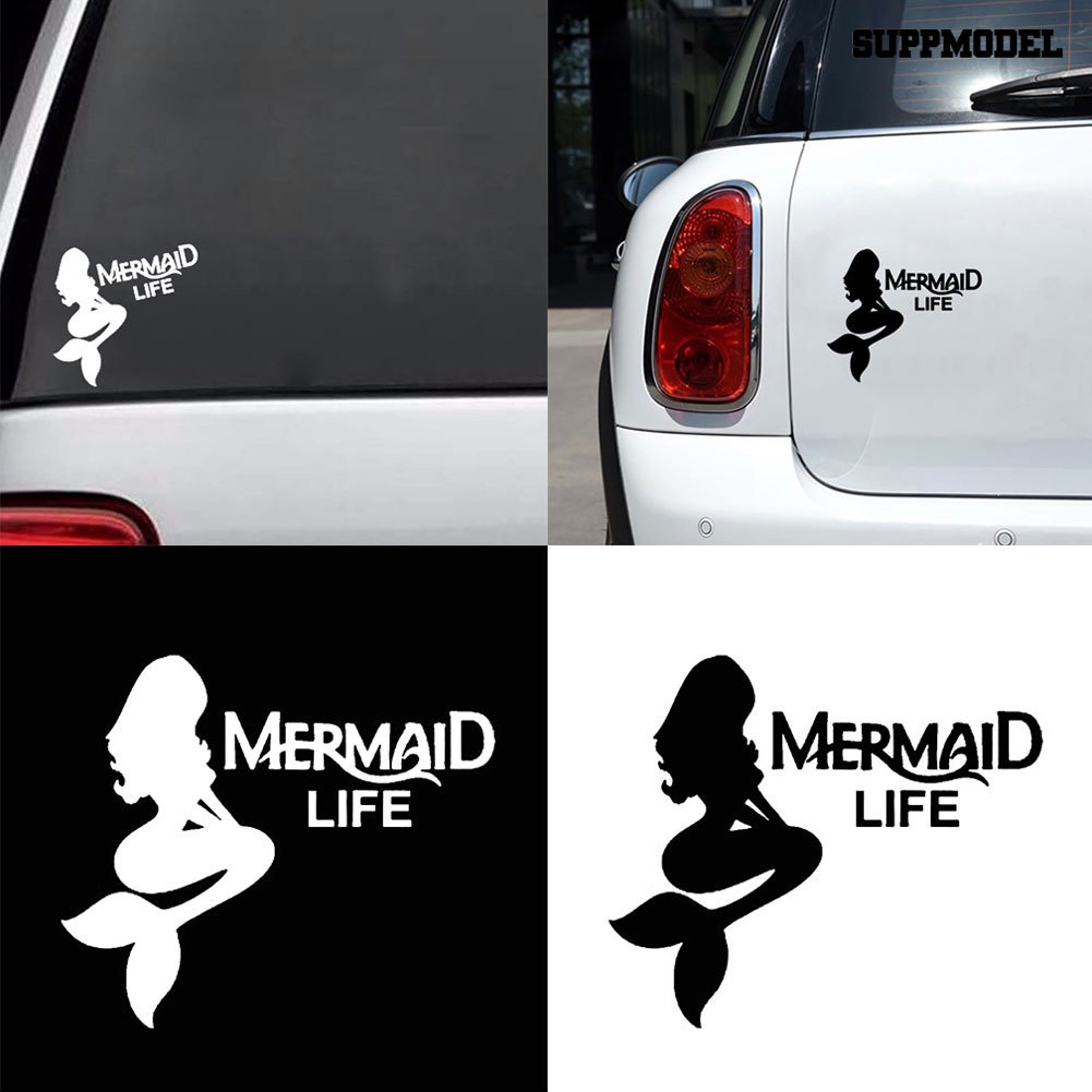 Stiker Reflektif Motif Mermaid Tulisan Tahan Air Untuk Mobil