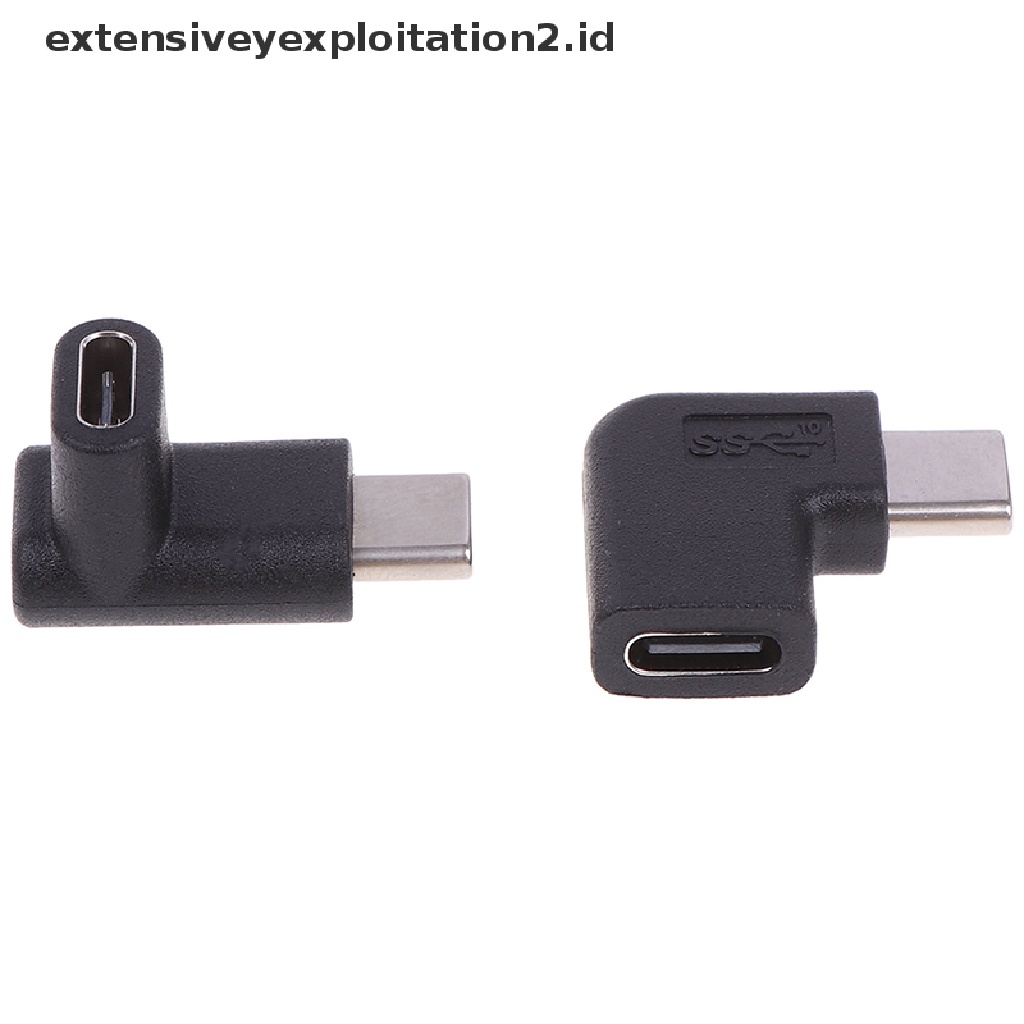 Id Adaptor Konverter USB 3.1 Tipe C Male Ke Female Sudut Kanan 90 Derajat