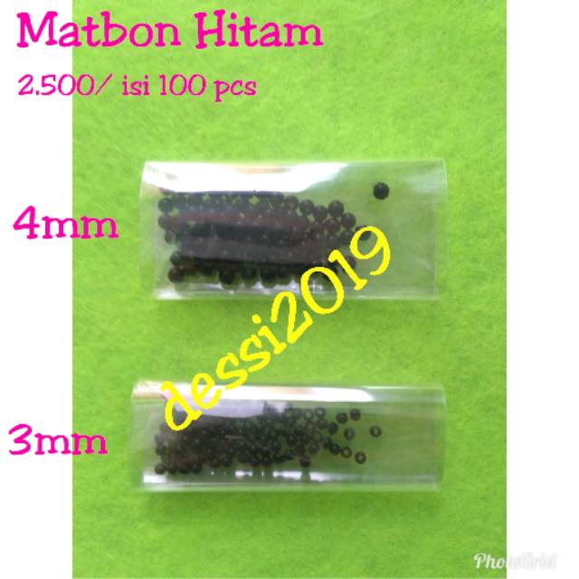 

Matbon hitam 4mm / 3mm