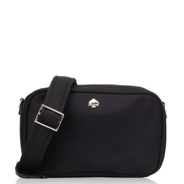 KATE SPADE Jae Nylon Small Camera Bag Black / Red / Magenta