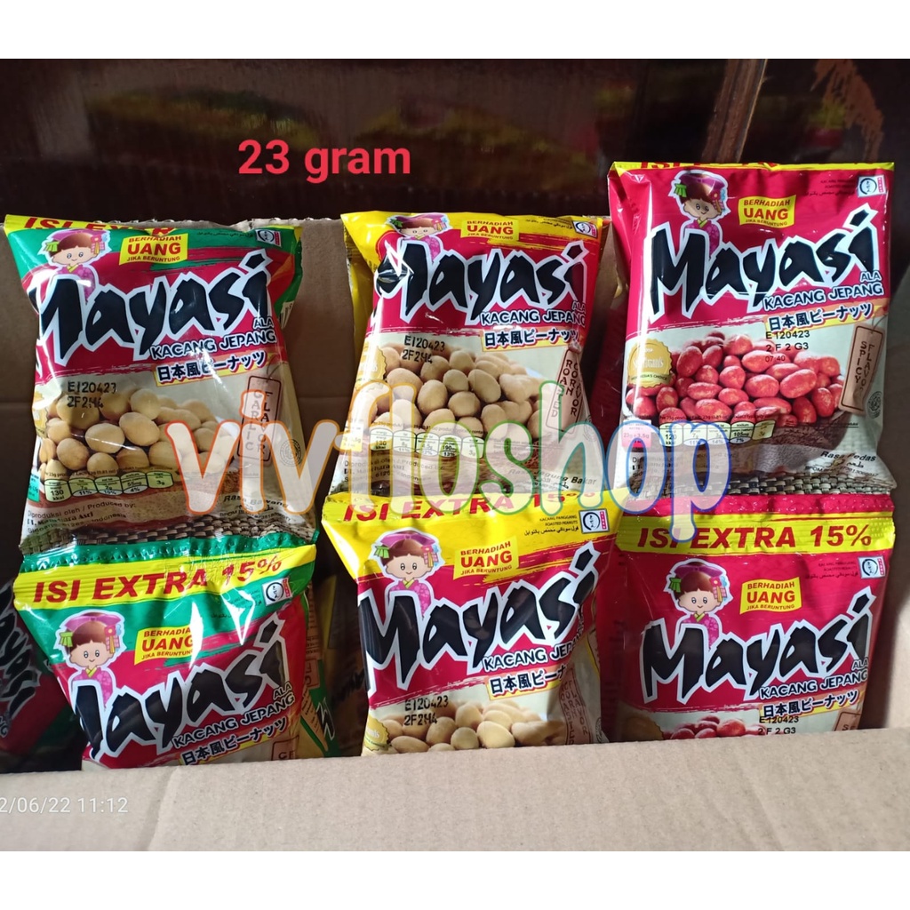 

Kacang Mayasi (Pedas/Jagung/Bawang) Renceng 10 x 23 gram
