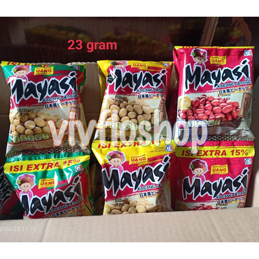 

Kacang Mayasi (Pedas/Jagung/Bawang) Renceng 10 x 23 gram