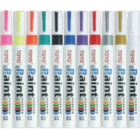 

Terbaru Spidol Ban Permanen merk TOYO Ori Asli Paint Marker Spidol Nat Keramik "u