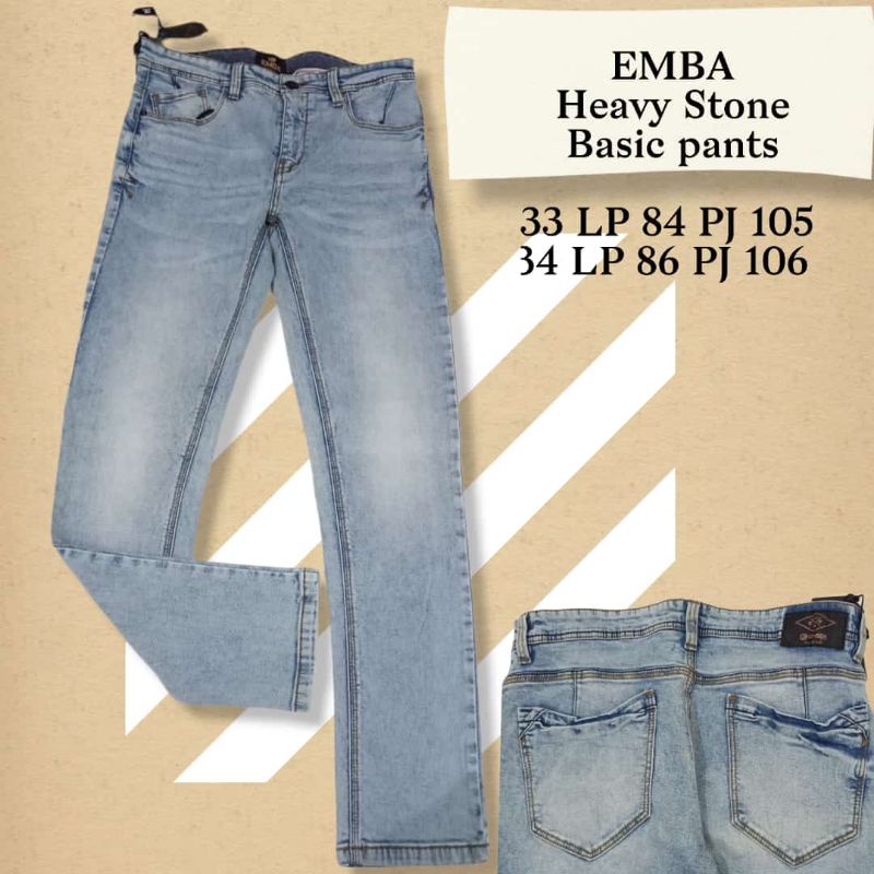 Celana pria Jeans Emba
