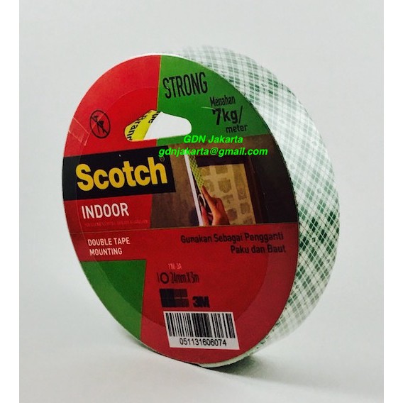 

Terbaru 3M Scotch Double Tape Mounting 110 3A Size 24 mm x 3 meter Original
