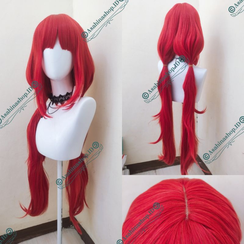 READY STOCK wig cosplay GI Nilou sumeru fake scalp manmei import new