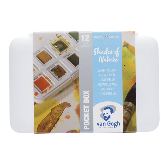 

Van Gogh Watercolour pocket box shades of nature | 12 half pans