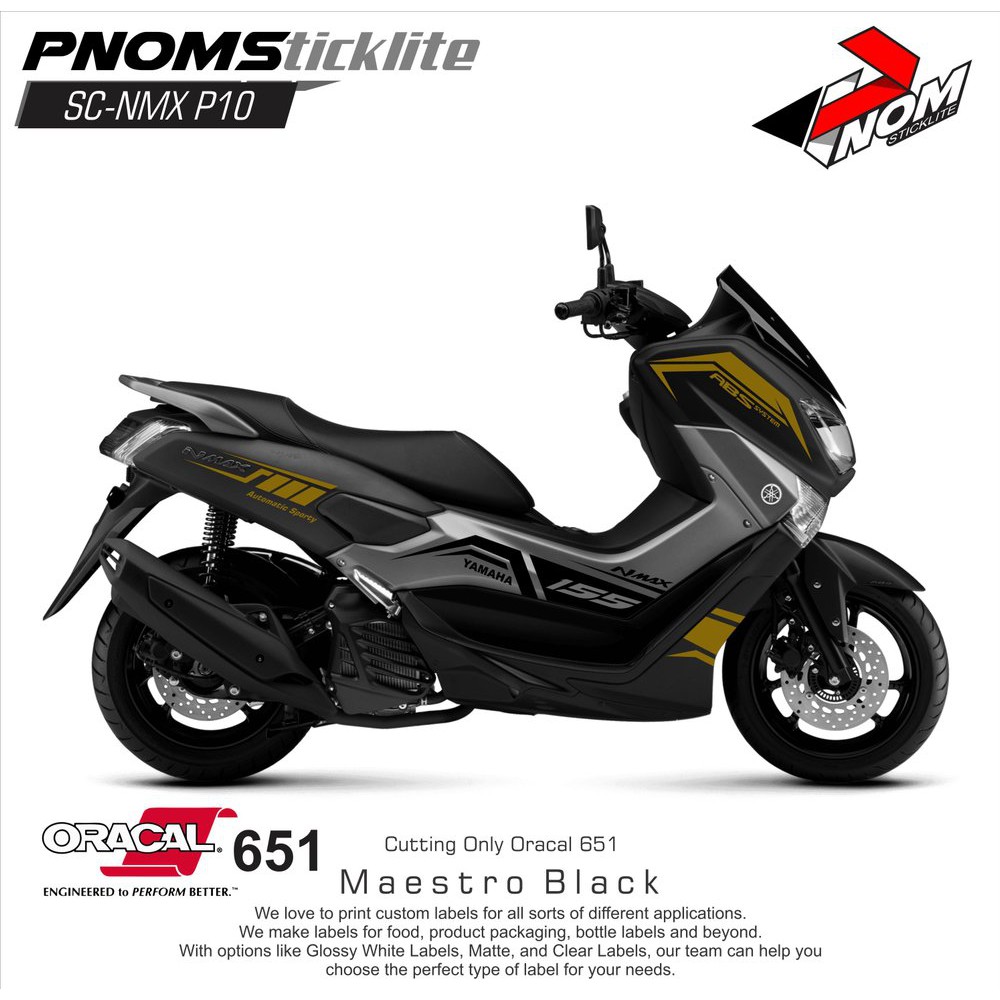 Stiker motor Nmax / Sticker body Nmax / Sticker Yamaha Nmax Cutting Sticker Nmax Hitam