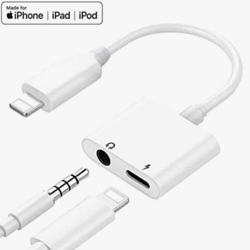 KABEL LIGHTNING SPLITTER + CHARGE ADAPTER IPHONE