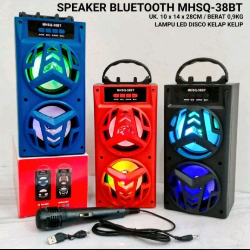 SPEAKER BLUETOOTH Super  bass MH-38BT Suara Jernih
